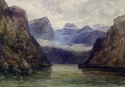 Romsdal Fjord at Midnight, 1847 by William West